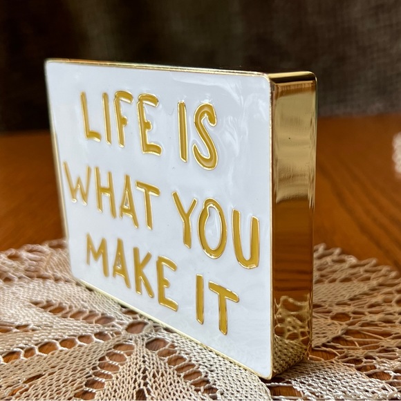 NWT Heavy Paperweight “Life is What You Make It” - Picture 2 of 3